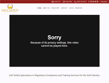 Tablet Screenshot of golfsafety.com